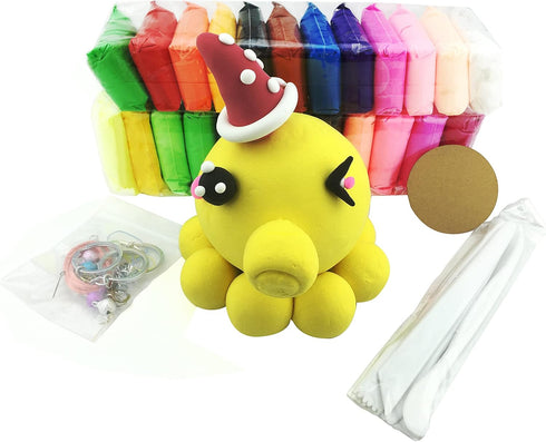 24PCS Colorful Modeling Clay Air Dry Clay Studio 24 Bright Color?No-Toxic Modeling Clay, Creative DIY Crafts...