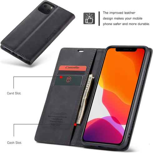 SINIANL iPhone 11 Wallet Case iPhone 11 Leather Case, Book Folding Flip Case with Kickstand Credit Card Slot Magnetic Closure Protective Cover for...
