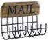 SRIWATANA Rustic Mail Holder Organizer, Key Holder Wall Mount Mail Sorter for Hallway Foyer and Home Decoration - Carbonized Black...