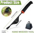Hand Weeder Tool, Stainless Steel Weed Puller Tool Gardening Manual Hand Weeding Extractor with V Shaped Fork & Level Base Weed Uprooter to Pull o...