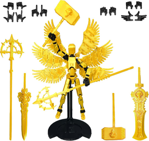 (Assembly Completed) T13 Action Figure Set,Titan 13 Robot Movable Action Figure,3D Printed 13 Action Figure Articulated,Full Body Mechanical Doll,...