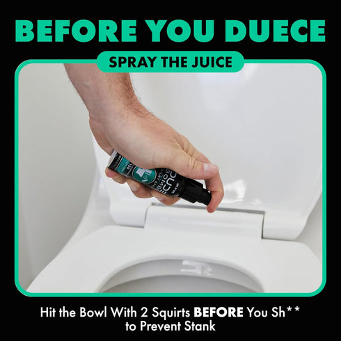 DUDE Bombs - Toilet Spray - 2.5 oz Spray Bottle – Forest Fresh Toilet Spray with Pine and Cedarwood Essential Oils - Stank Eliminator Up to 150 Du...