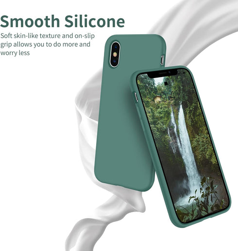 OTOFLY Compatible with iPhone X Case,Ultra Slim Fit iPhone Xs Case Liquid Silicone iPhone 10 Case with Full Body Protection Anti-Scratch Shockproo...