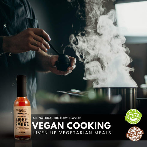Lazy Kettle Brand All Natural Liquid Smoke | Perfect for Flavoring Meat | Hickory | Used to Flavor Beef Jerky, Steak, Fish, Cheese, Sauces and Mor...