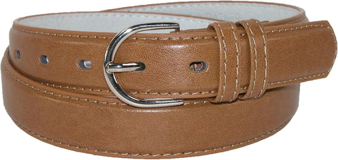 CTM® Women's Leather 1 1/8 Inch Dress Belt, 2XL, Tan...