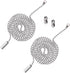 2pcs Silver Ceiling Fan Pull Chain Strong Bearing & Rustproof Beaded Extension Chains for Ceiling Fan Light Light Bulb Chain Extender Ceiling Fan ...