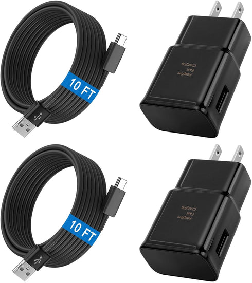 Android Phone Charger Type C with 10 FT C Cable Fast Charging for Samsung Galaxy S10/S10e/S10+/S9+/S8+/S23/S22/S21 Ultra/S20/Note 20/Note 10/Note ...