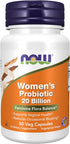 NOW Supplements, Women's Probiotic, 20 Billion, Specially Formulated using Three Clinically Tested Probiotic Strains, 50 Veg Capsules...