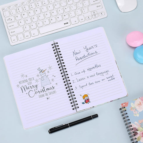 Spiral Notebook 5×7 Inch, 4 Pack Small Writing Journals College Ruled Hardcover Floral Notebook for School Supplies Studio Girls Women, Inner Pock...