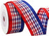 Gingham Ribbon, Red Blue White Buffalo Check, 10 Yards x 1 inch, Holiday Crafts and Decorations...