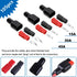 smseace 105Pcs 15/30/45Amp Power Connectors with PVC Cover 1.5-6mm² (20-10AWG) Quick Disconnect Power Pole connectors,Flame Retardant Sleeve for P...