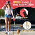 Retractable Dog Leash, 16ft Dog Walking Leash for Small Dogs up to 77lbs, Non-Slip Handle - Red...