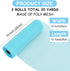TONIFUL 2 Rolls 10 Inch Light Blue Decorative Mesh Ribbbon Rolls, Fabric Mesh with Foil for Mesh Wreath Supplies, Front Door Wreath Tree Decor Chr...