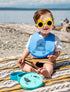 modern-twist Bucket-Bib 100% Food-Grade Silicone, Waterproof and Reusable, Curious Otter – Sea Blue...