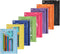 Zippered Binder Fabric Pencil Pouch 3 Rings with Clear Window for School Classroom Organizers 8 pack (multicolor)...