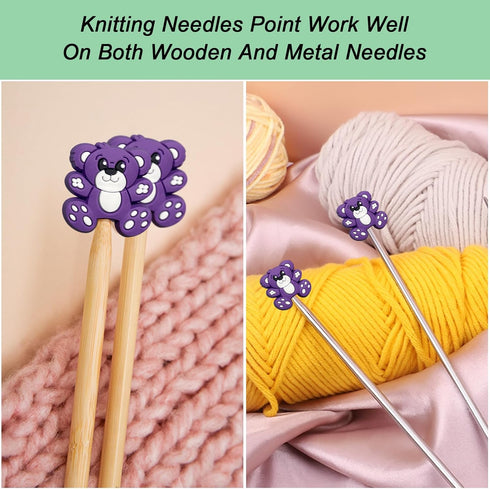 10 pcs Knitting Needle Stoppers Point Protectors Knitting Accessories and Supplies Knitting Tools Knitting Starter kit Beginner for Knitting Gifts...