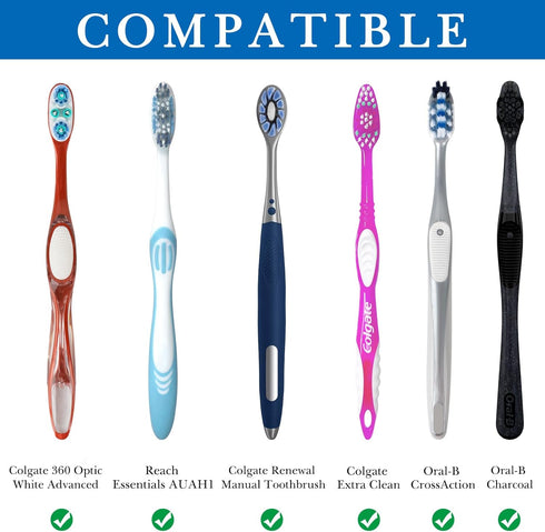 Linkidea 3 Pack Travel Toothbrush Case, Portable Plastic Toothbrush Holder with Drainage Holes, Toothbrush Container for Travel Camping Compatible...