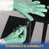 BOOMJOY Latex Cleaning Gloves, Heavy Duty Dishwashing Gloves, Reusable Medium Gloves for Kitchen, Bathroom, Gardening, Working, Pet Care - Green-B...