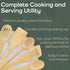 Bamboo Serving/Cooking Utensils - B16 - Cooking Spoon with Teeth - 5 Pieces...
