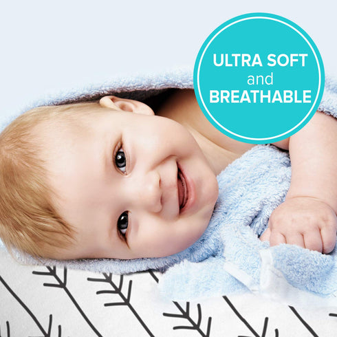 Kushies Baby Fitted Bassinet Sheets - 30 x 18 Bassinet Mattress Mini Crib Sheets - One Direction for Playpen & Bed Side Bassinets Mini Crib Sheet,...