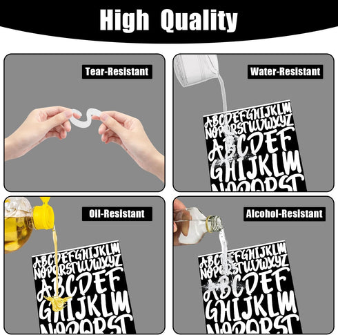 10 Sheets Waterproof Vinyl Letters Stickers, 1in 2in Self Adhesive Alphabet Stick Lower Case Letters Stickers Uppercase Letters Stickers for Craft...