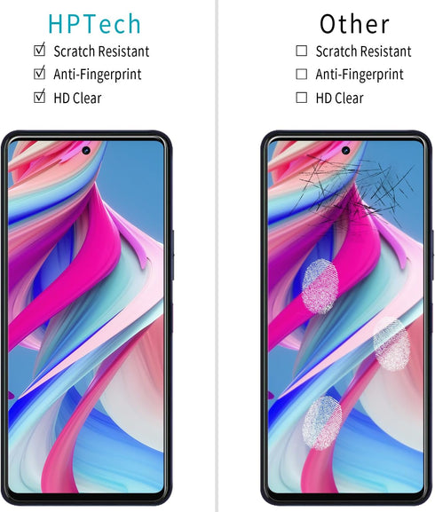 HPTech (2 Pack) Designed for T-Mobile REVVL 7 Pro 5G Tempered Glass Screen Protector, Anti Scratch, Bubble Free...