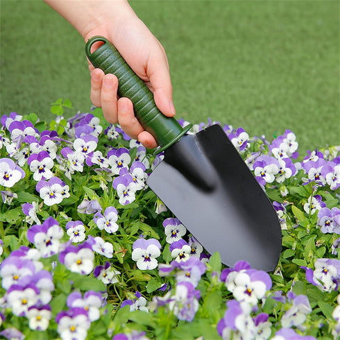 Garden Tools Set, 4 Piece A3 Steel Mini Shovel Set for Digging, Transplanting, Loosening Soil, Weeding, Home Indoor Gardening Garden Gifts(Four-Pi...