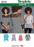 Simplicity 8016 Women's Knit Top Sewing Patterns, Sizes XXS-XXL...