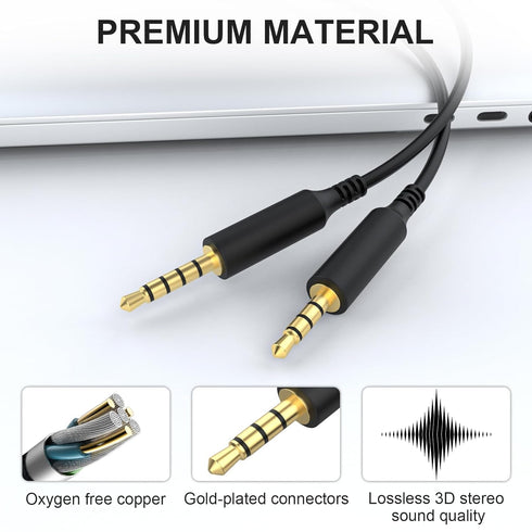 A40 Audio Cable Compatible with Astro A40, A40 TR, A30, A10 Gaming Headsets for Xbox One, PS4, PS3, Smartphone, Stereo Audio Cable, 6.6ft...