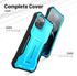 ExoGuard for iPhone 12 Case, Compatible with iPhone 12 Pro Case, Rubber Shockproof Full-Body Cover Case Built in Screen Protector with Kickstand f...
