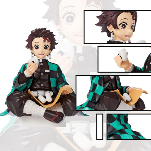 Kamado Tanjirou Ghost Slayer Figure Eat Rice Balls Series Action Figure Toys Collection Desk Decor Collection Toy (Onigiri Tanjiro)...