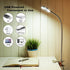 USB Desk Light with Clip, LED Eye-Caring Reading Lights with 3 Color Modes, 10 Brightness Dimmable and Long Flexible Gooseneck Portable Lamp for D...