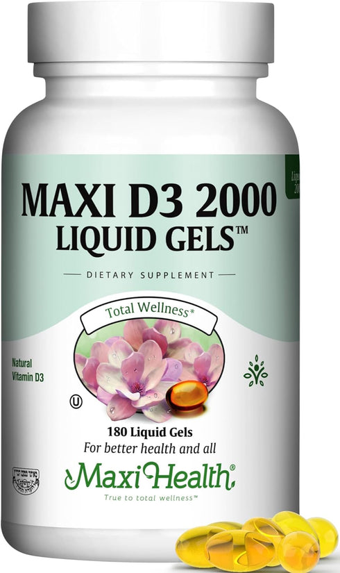 Kosher Vitamin D3 2000IU - Highly Absorbable Vitamin D Supplements for Healthy Immune Response, Calcium Absorption, Teeth & Bone Health - Vit D3 V...