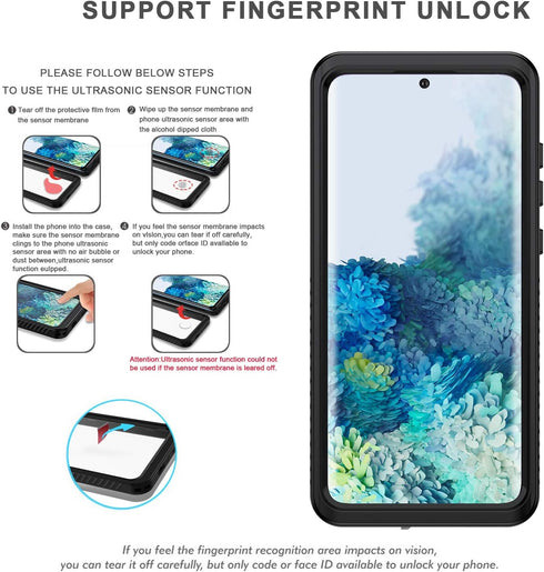 Lanhiem Samsung Galaxy S20 Case (Not for Plus or Ultra), IP68 Waterproof Dustproof Case with Built-in Screen Protector, Heavy Duty Full Body Prote...