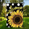 Daisy Sunflower Welcome Sunshine Garden Flag 12x18 Inch Double Sided, Summer Seasonal Holiday Burlap Yard Outdoor Decoration Black (Sunflower)...