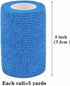 6 Pack 3” x 5 Yards Self Adhesive Elastic Bandage Wrap Stretch Self-Adherent Tape for First Aid,Sports, Wrist, Ankle (6 Colors)...