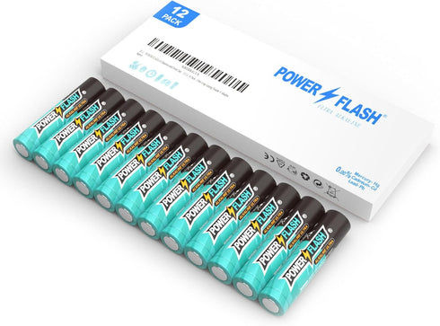 12 AA Batteries, Batteries Provide Long Lasting Power, 10 Year Battery Warranty, Alkaline AA Batteries for Home and Office Equipment (12 Count Pac...