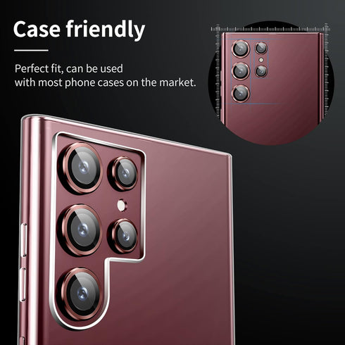 Camera Lens Protector for Samsung Galaxy S22 Ultra, Scratch-Proof, Drop-Proof Alloy Phone Screen Camera Cover Protection for 6.8'' Accessories - B...