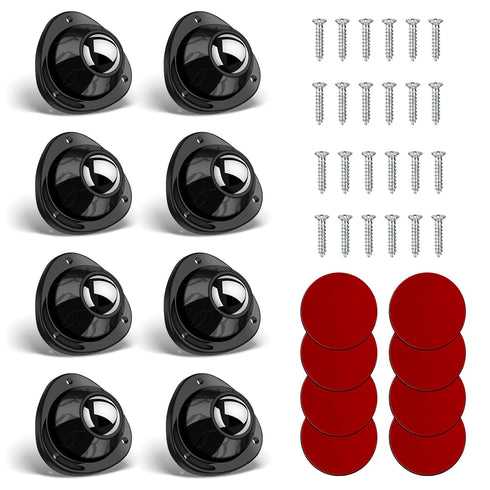 Furniture Small Adhesive Casters Wheels: Mini Rollers Self Stick - Low Profile Swivel Ball Casters Rolling Wheels for Appliances Mop Bucket Table ...