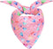 Pink Heart Pattern Dog Bandanas, Comfortable Cotton Triangle Bibs Scarfs for Dogs or Cats, Cute Pet Kerchief for Small Medium Large Dogs...