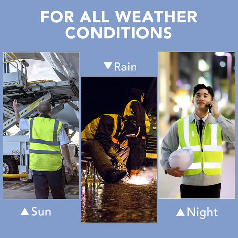 XPCARE 2-Pack Reflective Safety Vest For Women Men - High Visibility Security Vest- Pockets and Zipper Front - Neon Green Color...