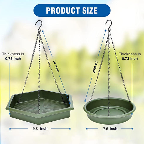 Hanging Bird Bath?Bird Bath - Bird Feeder, 2 in 1 XL Hanging Bird Feeder & Bird Bath for Outside, Hanging Bird Baths for Outdoors...