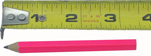 ezpencils - Neon Pink Barrel Golf (1/2 a pencil - Pew pencils) Hexagon Pencils without Eraser - 48 pkg - No Eraser - # 2 HB Lead - Sharpened - Non...