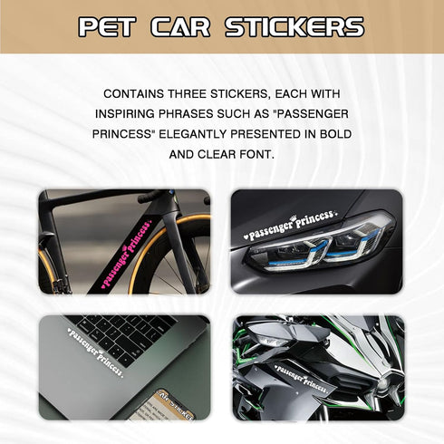Passenger Princess Sticker Cute Girl Car Decor Queen Letters, Funny Vinyl Window Rearview Mirror Decal Letters Initials Stickers for Girls Women M...