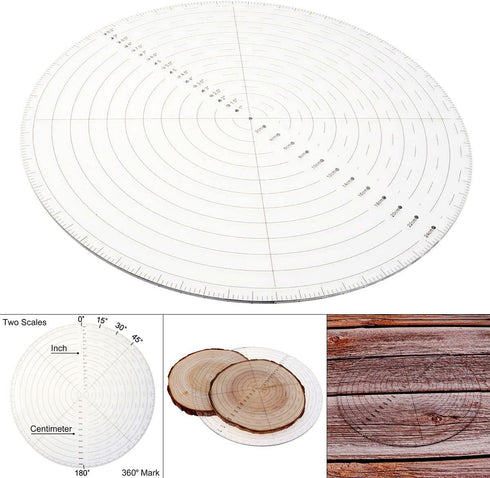 10" Round Center Finder Compass for Wood Turners Lathe Work, Clear Acrylic for Drawing Maker Circles, Wood Turning For Locating Center woodworking...