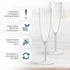 Posh Setting 6 oz Plastic Champagne Flutes - Silver Glitter Disposable Toasting Glasses for Parties, Weddings - Reusable Fancy Stemmed Cups, Wine ...