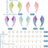 Craftdady 30Pcs Filigree Butterfly Wing Earring Charms Stainless Steel Fairy Wing Charms with Earring Hooks & Open Jump Rings for Women Crafts DIY...
