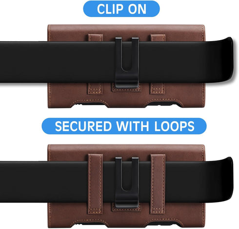 Mopaclle Phone Holster for iPhone SE (2020), iPhone 8 7 6 6s Leather Belt Case with Belt Clip/Loops Belt Holder Holster Case Pouch Compatible with...