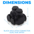 OhLectric Multi Cable Connectors with 2 Port 250 MCM-#6-2 - Dual Entry Splice Electrical Power Connector - Black Insulated Vinyl Coated Wire Conne...