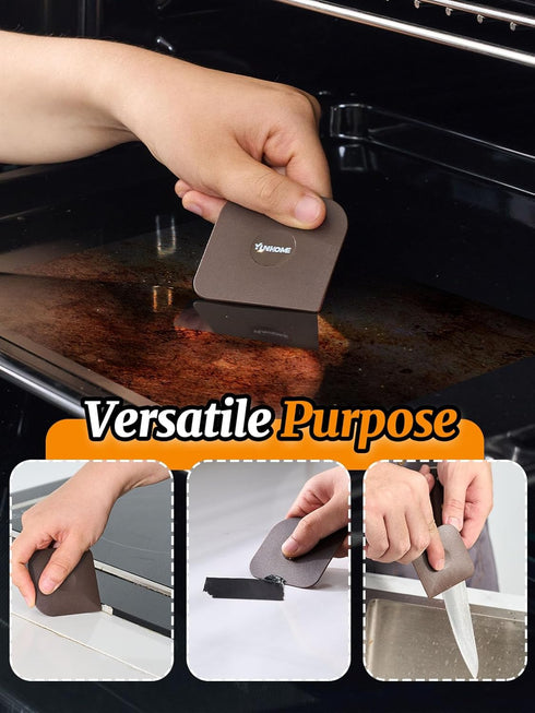 Chef Pan Scraper, Pan Scrapers Dish Scraper Tool Kitchen Set, 6 Pack Food Scraper Pot Scraper, Cast Iron Cleaner Scraper Iron Skillet Scraper Scru...